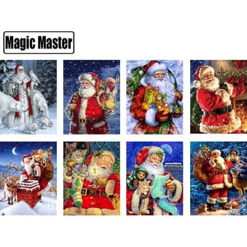 Diamond Painting Santa Claus Diamond Mosaic Christmas Diamond Embroidery Winter 5D DIY Full Square/round Cross Stitch Home Decor