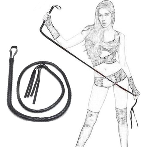 CamaTech 2M/200CM Long PU Leather Whips Sexy Ass Spanking Knout Queen Role Play Lash Flogger Fetish Slave BDSM Flirt Adult Games