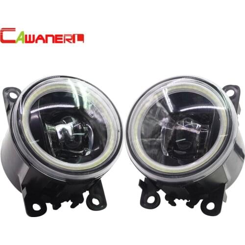 Cawanerl 2 Pieces Car LED Fog Light Angel Eye Daytime Running Light DRL 12V For Citroen Jumpy Box 2010 2011 2012 2013 2014 2015