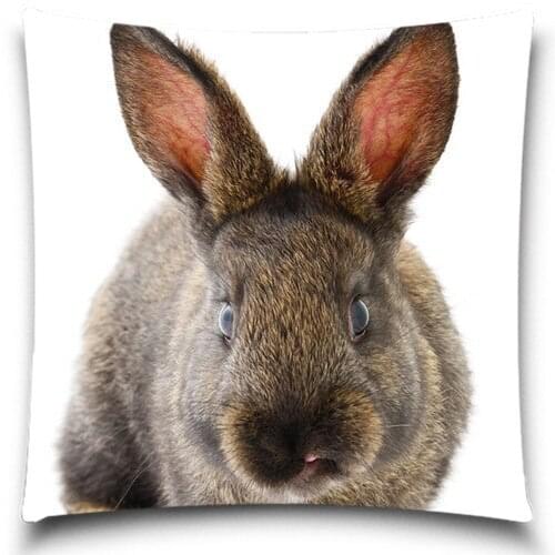 Cute rabbit animal Cushion Cover Home Decorative Throw Pillows Cases Cotton Polyester Sofa Car Seat 5 size