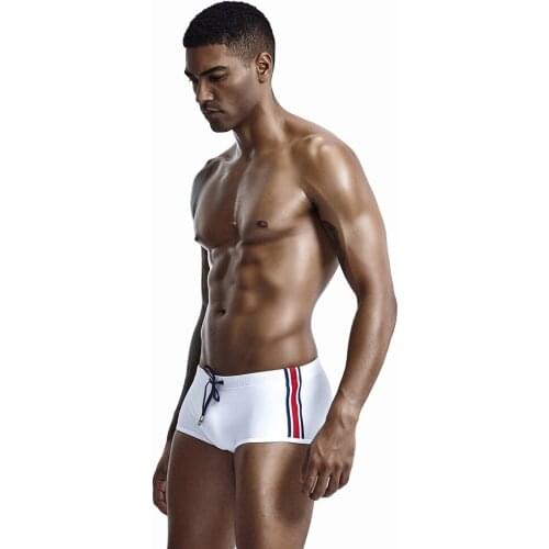 European And American Fashion Boxer Swimming Trunks New Color Matching Swimsuit Hot Spring Beach Swimsuit Mens Swimming Sports