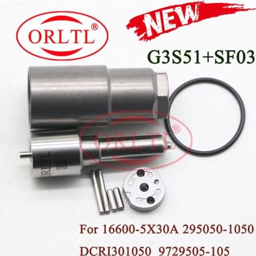 ORLTL 16600-5X30A Common Rail Injector 293400-0510 Nozzle G3S51 Valve Plate SF03(BGC2) Overhaul Kit For Denso Nissan 295050-1050