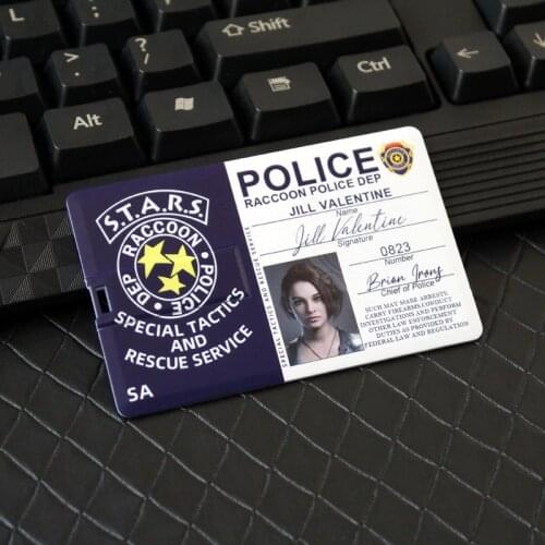 Custom Made Business ID Card STARS RACCOON Police Dep Biohazard Leon Chris Jill Umbrella BSAA PVC Role Playing Cosplay Props
