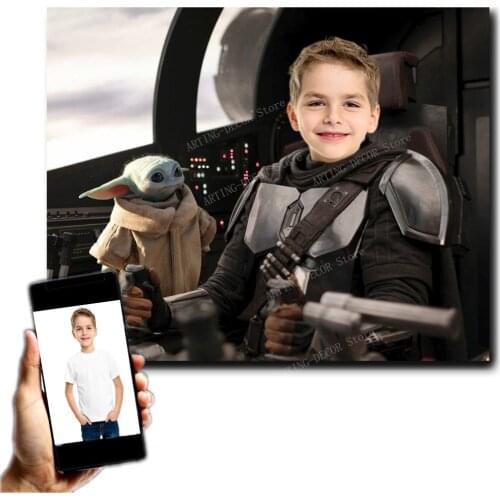 Disney Star Wars Paintings Personal Photos Custom Prints on Canvas Art Yoda Posters Darth Vader Pictures Kids Room Decor Gift