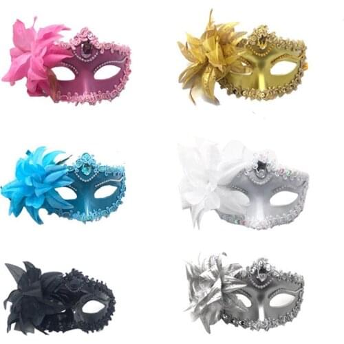 Masquerade Ball Half Face Princess Cosplay Halloween Mask For Women Color Beautiful Props