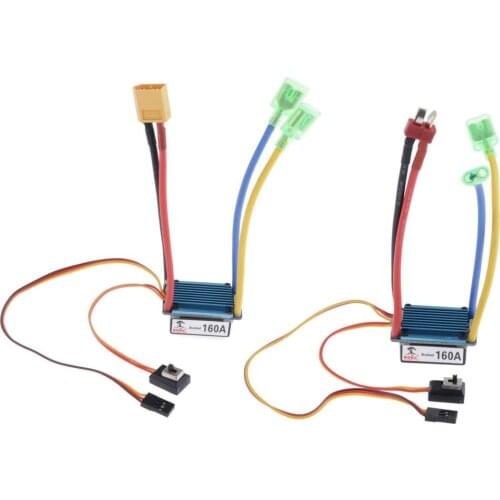 Brushed ESC 160A 2-3S LiPo Waterproof for RC 1/12th Touring Cars Buggies Trucks