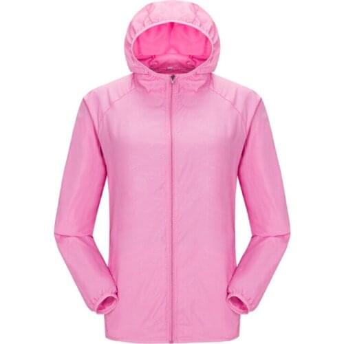 2019 new outdoor jacket Quick-dry Unisex Windproof Hiking Jacket Light-weight Waterproof Nylon Sports Sun-protective Top hood