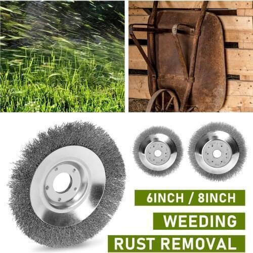 Grass Trimmer Replacement Heads Steel Wire Trimmer Accessories Bowl Type Derusting Weeding Wheel for Rust Removal Weeding