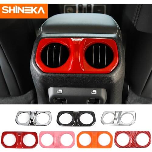SHINEKA Car Rear Air Conditioning Vent Outlet Decoration Cover Stickers For Jeep Wrangler JL 2018+ For Jeep Gladiator JT 2018