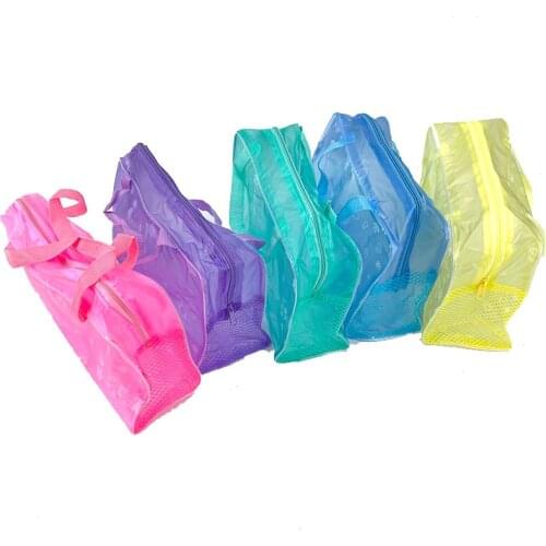 Women Swimming Bag Handbags Transparent PVC Plastic Pool Beach Makeup Organizer Toiletry Storage PVC Bag