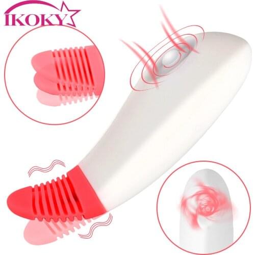 IKOKY Rattlesnake Tongue Licking Vibrator Sex Toy For Woman Female Dual Use Shock Device Clitoris Beans Stimulation Sex Shop