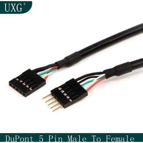 Internal 5Pin USB IDC Motherboard Connector, Male To Female Extension Cable, DuPont 2.54 5pin Male To Female Computer Case Cable