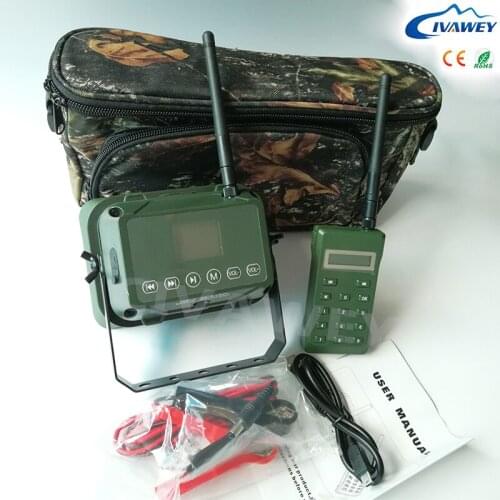 Waterproof anti-dust Arabic 60w hunting decoy bird caller sounds mp3 hunting bird mp3 player with remote control time on/off