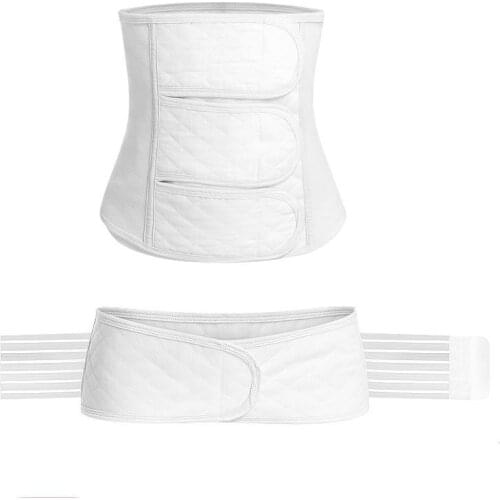 Weimostar Women Cotton Waist Support Postpartum Belly Pelvis Belt Tight Yoga Training Slim Body Breathable Shaper Belts