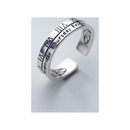 Bohemian Letter Rings For Women Boho Rings Party Trend Korean Creative Geometric Irregular Jewelry Gift