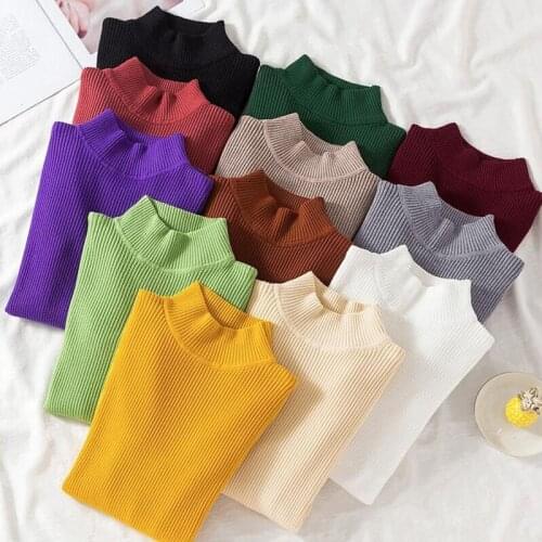 Winter clothes Knitted woman sweaters Pullovers spring Autumn Basic womens jumper Slim womens sweater cheap pull long sleeve