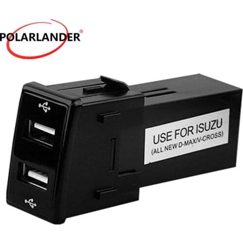 For Isuzu ABS 12V 2.1A Dual USB Car Charger Socket Dashboard Phone Charger Interface Socket Car Charger