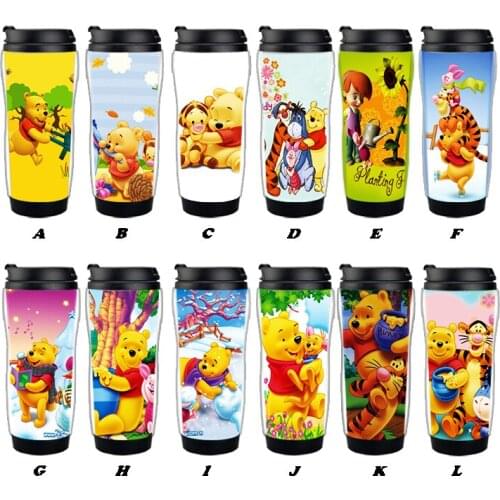 Free shiping 350ml Vigny Tigger mug adversing mug , coffee mug carton mug kids cup double wall plastic cup