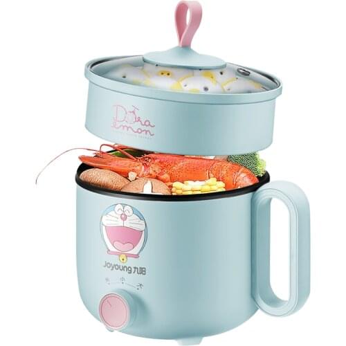 Joyoung 1.5L Mini Household Electric Cooking Pot Non-Stick Multi Cooker Portable Electric Hot Pot Rice Cooker Frying Machine