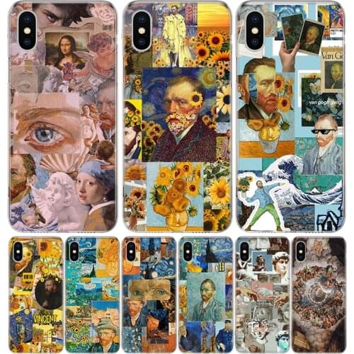 Graffiti Oil Painting Art Van Gogh Silicon Phone Case For Apple IPhone 11 12 Pro X XR XS Max 7 8 6 6S Plus 7G 6G 5S SE + Pattern