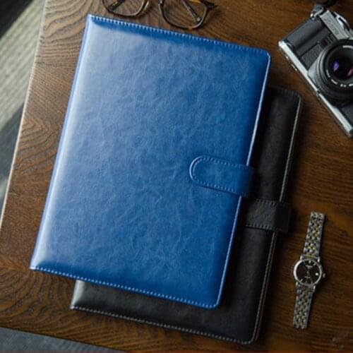 A4 A5 High-grade PU leather Business Magnetic Notebook Thicken meeting Office Notepad stationery Custom LOGO Gift Box Diary