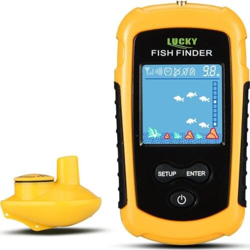FFW1108-1 Smart Fish Finder Fishing Portable 90 Degree Echo Sounder 45M Water Depth Use Tool Sonar Sensor Lucky