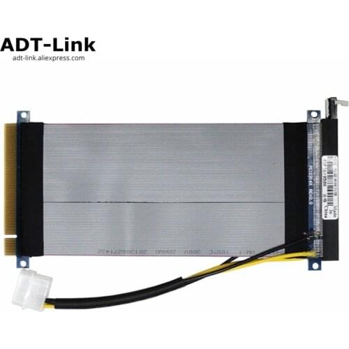 PCI Express 16X Riser Flexible Ribbon Extender Cable PCIe x16 Extension with 12v Molex 4pin Power Cable 15cm 20cm 25cm 30cm 35cm