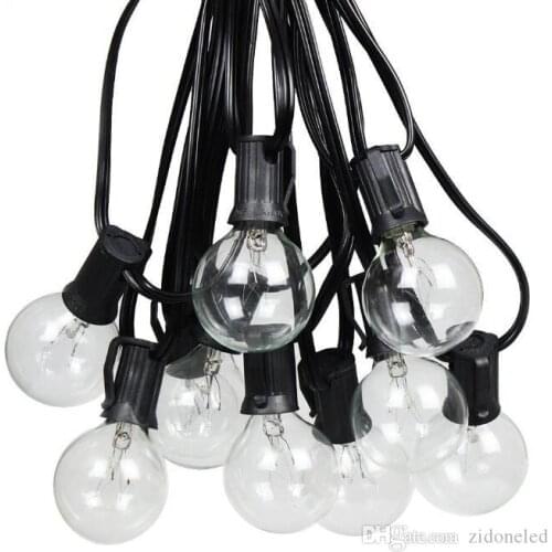 G40 globe string lights fairy bulb light with 25 clear bulbs UL listed indoor & outdoor lighting garden party wedding decoration