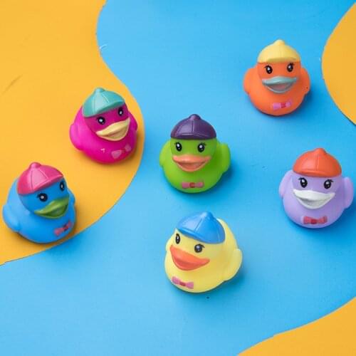 Spot color duck pinch toy childrens bathroom bathing bath toys beach vocal toys