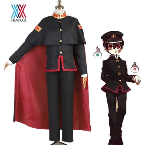Anime Toilet-Bound Hanako-kun Jibaku Shounen Cosplay Costume Hanako-kun Yugi Hat Suit Full Set Nene Yashiro Cosplay Dress Wig