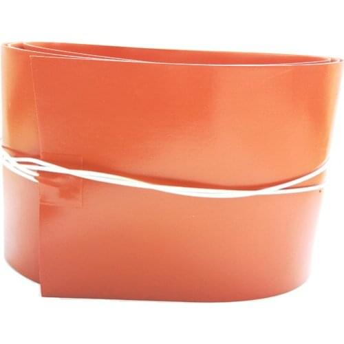 230v 2500w 250*2800*1.5mm Silicone Rubber Strip Heater Band 1000mm lead wire come out from middle of 250mm side