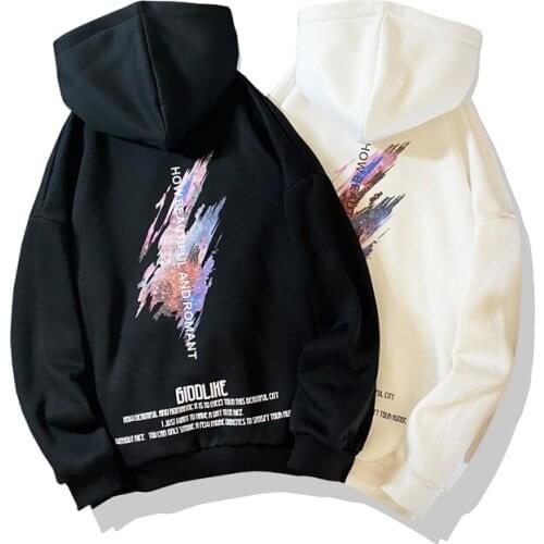 Men 2021 New Autumn Winter Cotton Print hoodies Sweatshirts Men Casual Loose Fit Polyester Hoodies Sweatshirts Men Women