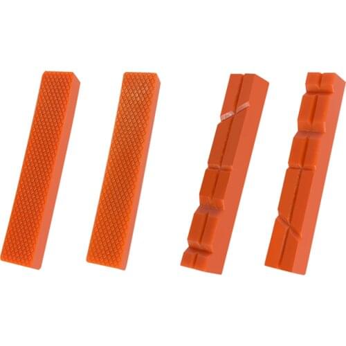 2pcs 6 inch Pair Of Magnetic Soft Pad Jaws Rubber For Metal Vise Drilling Machine Tools Long Pad Bench Vice Home Improvement