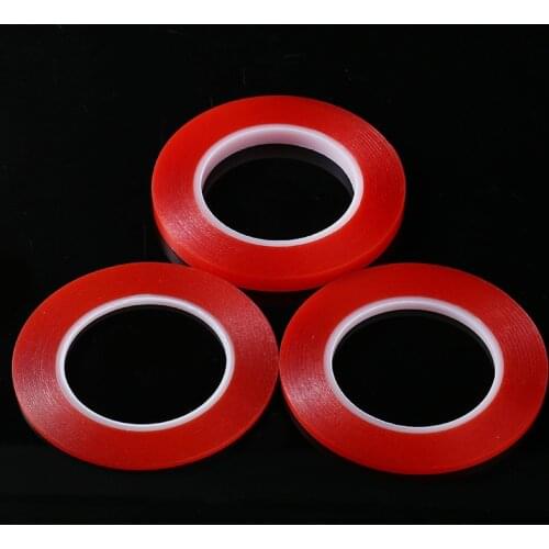New Transparent Double Side Adhesive Tape 25M Red Film Sticky Adhesive Tape Cell Phone Repair Width 2mm/3mm/5mm/8mm/10mm
