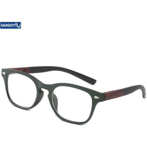 Seemfly Reading Glasses for Women Men Wood Grain Ultralight Presbyopic Eyeglasses Fashion and Youthful Diopter + 1 2.5 3.5 to 4