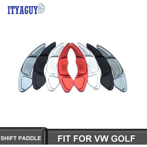 Top Quality 1pair Wheel Aluminum Shift Paddles fit For VW GOLF 7 2015- GTI R MK7 Scirocco Car Steering Wheel Shift Paddles
