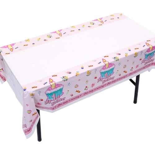 Disposable Tablecloths Printed Cartoon Baby Boy Girl Pattern Tablecloth Birthday Party Decoration Creative Disposable Tablecloth