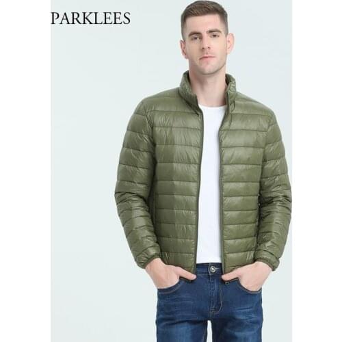 PARKLEES 2021 Autumn Men Warm Parkas Windbreak Waterproof Puffer Jacket Zipper Soft Thick Down Coats Plus Size Unisex Jackets