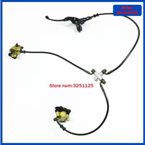 Front Hydraulic Twin Disc Brake Calipers System Pads for ATV Quad Dirt Bike 110cc 125cc