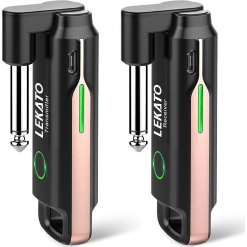 LEKATO Transmitter Receiver WS-70 Wireless Guitar System Built-In Rechargeable Audio Guitar Wireless System 70 Channels 40M