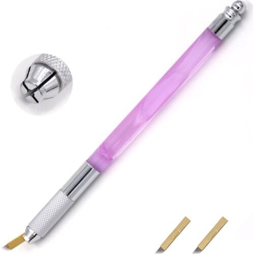 1pcs high quality Permanent makeup manual tattoo pen microblading pen for eyebrow with 2pcs blades free shipping