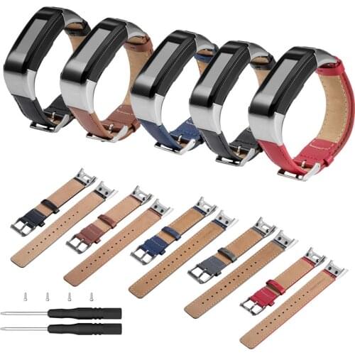 Smart Watch Men Wristband Strap Genuine Leather Watch Accessories for Garmin Vivosmart HR Activity Tracker Smart Watch relogios