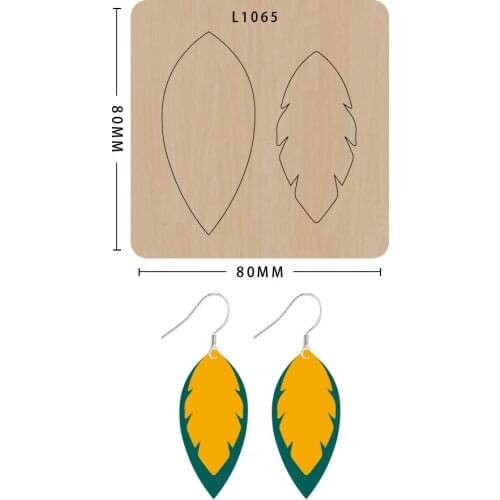SMVAUON Leaf Earrings Scrapbook Die Cut DIY Handmade New Dies For 2020 Wooden Die-cutting Template Cutting Mold Wood Die