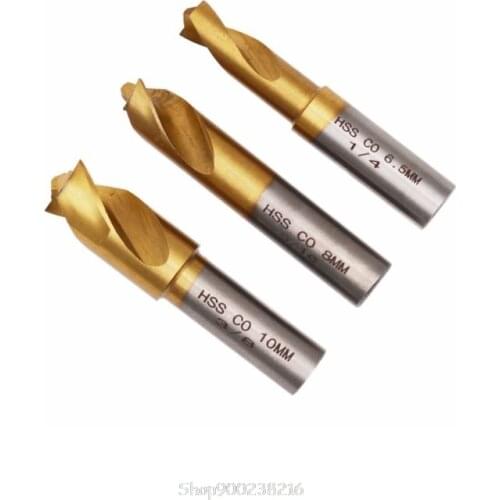 3pcs HSS CO Titanium Spot Weld Cutter Welding Drill Bit High Speed Steel Flat Shaft S19 20 Dropship