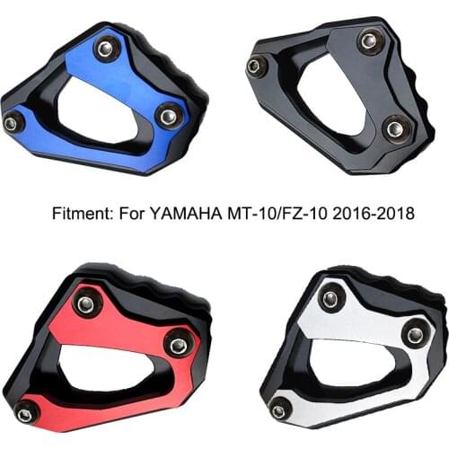 MT10 CNC Foot Side Stand Extension Kickstand Expand Enlarge Pad For YAMAHA MT 10 2016 2017 Motorcycle Accessories