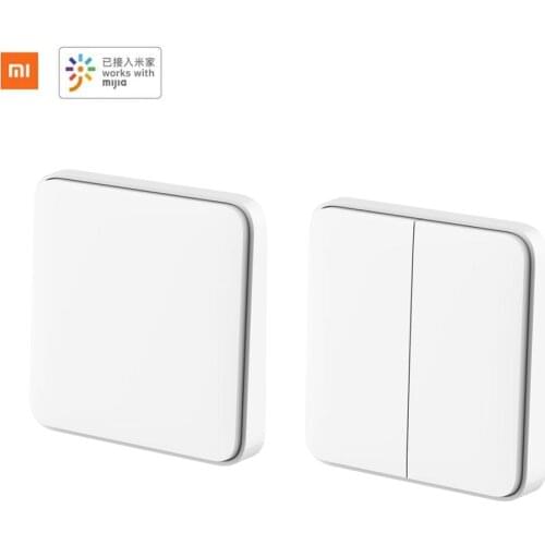 Xiaomi Mijia Smart Wall Switch Single Double Key Works with BLE Mesh Gateway Intelligent Linkage Remote Control With Mi Home App