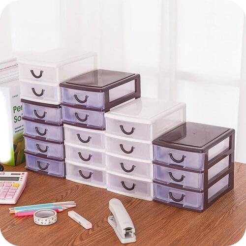Drawer Durable Plastic Transparent Storage Box Home Office Desktop Drawers Cosmetic Drawer Sorting Jewelry Organizer Home Tool