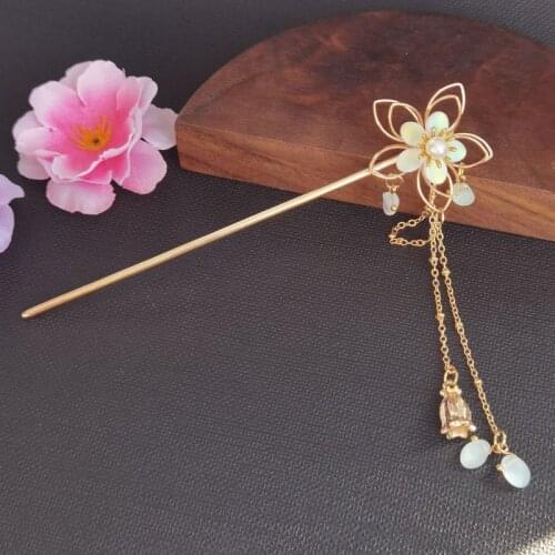 Chinese Style Hanfu Hair Stick Vintage Women Metal Hair Fork Hair Chopsticks Hairpin Woman Jewelry Hair Clip Accessories