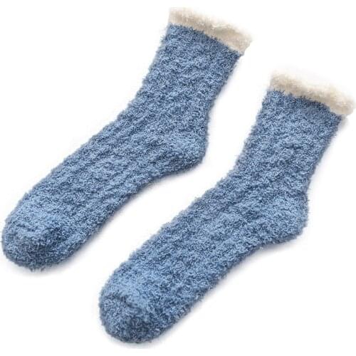 Women Girls Winter Coral Velvet Fuzzy Socks Women Warm Thickened Kawaii Pink Socks Thick Coral Fleece Slipper Socks Fuzzy Socks