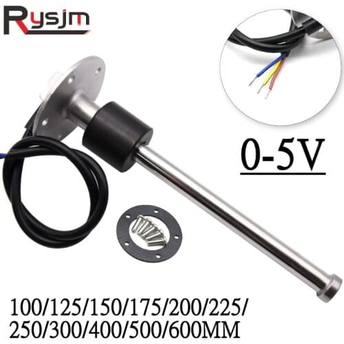 0-5V Boat Car Truck Fuel Sending Unit Marine Water Level Gauge Sensor Digital Fuel Gauge Sensor 100/125/150/200/250/300/600mm